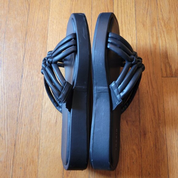 Torrid Black Crisscross Braided‎ Slide Sandals 11.5 WW Platform - Picture 5 of 7